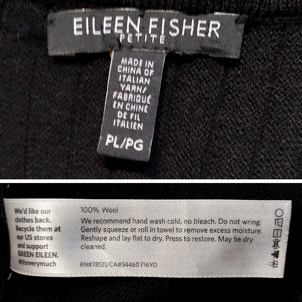 Eileen Fisher Italian Wool Ribbed Scoop Neck Dress - Picture 7 of 10